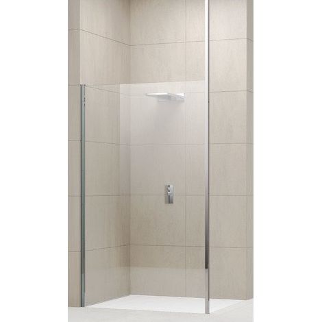 Novellini – Profilé de fixation au plafond 297 cm – Pour verre 6/8 mm – Installation en bout de paroi – Finition chromée lisse (1/3)