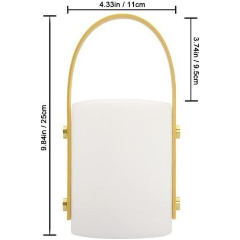 NALOOKAMIC Vtizikl Lampe de Table Extérieure,8 Couleurs Gradable RGB Lampe de Table sans Fil,Portative Rechargeable Lanterne étanche lampe ambiance, pour chambre à coucher,camping en plein air,salon T