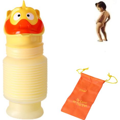 Urinal D'Urgence - Urinal Portable Rétractable - Pour Voyage Camping Embouteillage - Avec Sac Étanche et Couvercle Grenouille - 1 Pièce (1/5)