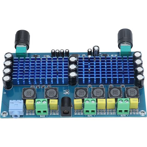 Amplificateur audio numérique double canal 2.1, module de puissance XHA312, caisson de basses intégré, alimentation DC12-24V pour enceintes (1/5)