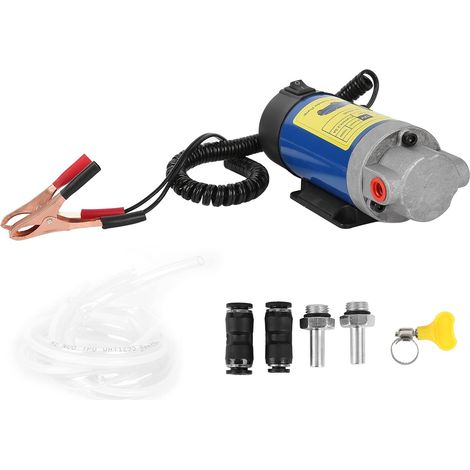 Pompe de Transfert d'huile 12 V – Extracteur de Changement de Liquide 1-4 L/MIN 100 W pour Voitures, Motos et Bateaux – Outil de Changement d'huile Rapide et Pratique avec Tuyaux épais et (1/5)