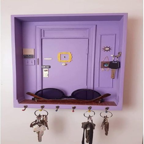 Porte-clés mural Friends Central Perk, déco murale violette (fait main) (1/5)