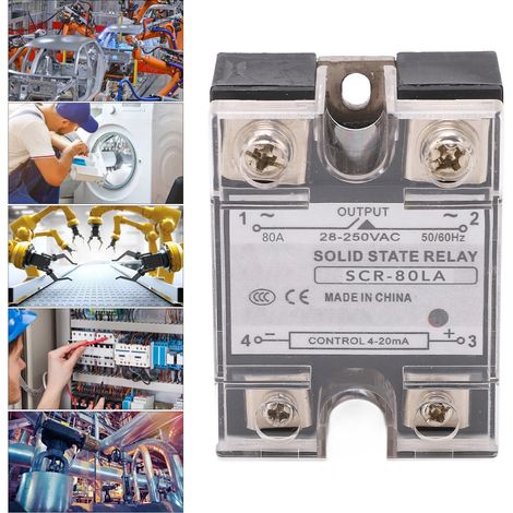 Régulateur de tension intelligent à semi-conducteurs avec entrée 4-20 mA, relais SCR-80LA, régulateur de courant et de tension 28-250 V CA (1/5)