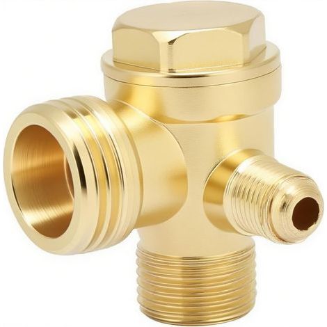 Clapet Anti Retour Compresseur, 20x16x10 mm Compresseur d'air en alliage de zinc Vanne de contrôle unidirectionnelle à trois voies pour le Raccordement de Tuyaux et Compresseurs d'Air (1/5)