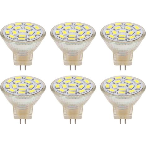 Jeffergarden 6 pezzi Lampadina LED GU4 270LM 15 LED Lampadina a risparmio energetico MR11 Perline per binario 12V 3W Luce bianca 6000K (1/5)