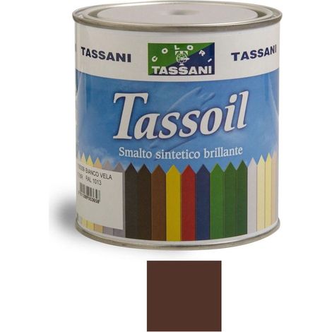 SMALTO SINTETICO TASSOIL LT. 0,75 PER ESTERNO LEGNO E FERRO TASSANI Tabacco