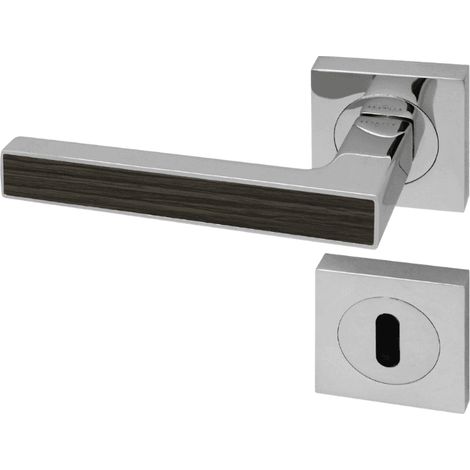 Poignée de porte d'intérieur Premium chrome Chêne Cendré à clé - Reivilo