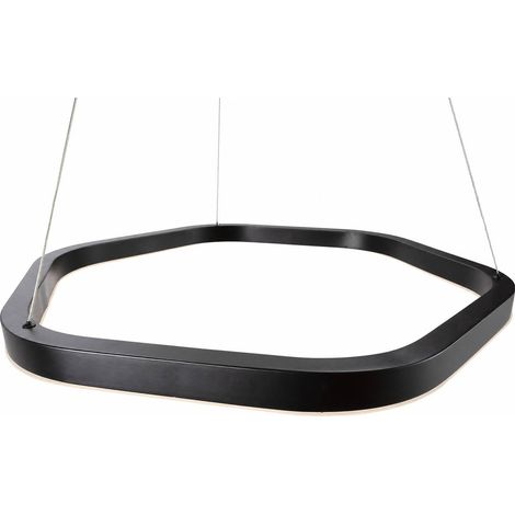 Suspension noire design à anneau lumineux - noir (1/4)
