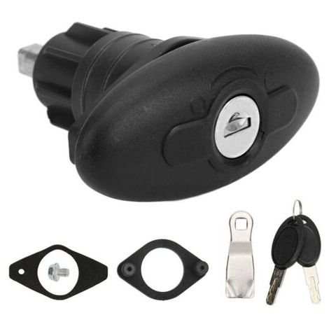 Jiawu Serrure de porte de cabine de camping-car, serrure à compression de porte de cabine ovale en alliage de zinc et nylon 30mm pour camping-cars pour caravanes pour yachts (1/5)