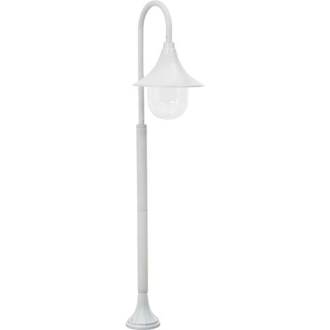 Garden Post Light E27 120 cm Aluminium White vidaXL