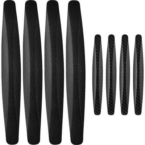 Lot de 8 protections de pare-chocs, protection de voiture, protections d'angle de pare-chocs, autocollants anti-rayures, bandes résistantes aux rayures, noir (2 tailles) (1/5)
