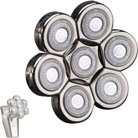 5 Têtes De Rasoir 7D, Lames De Rechange Rotatives Universelles, Avec Couvercle De Protection, Pour Rasoirs Électriques Hommes (1/5)