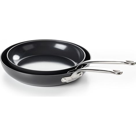 lot de poêles 24 cm 28 cm aluminium anodisé dur, revêtement antiadhésif en céramique, sans PFAS, compatible induction, compatible lave-vaisselle, résistant aux rayures (1/5)