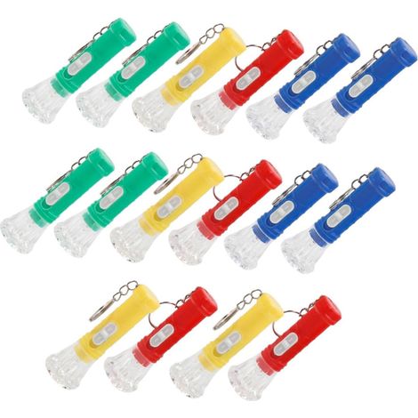 Mini Lampe de Poche Porte-clés Transparente, Lot 16 Pièces (1/5)
