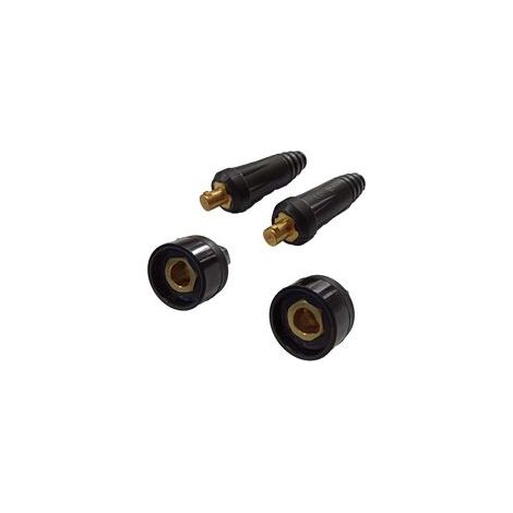 Connecteur rapide d'antenne mâle 35-50 mm DKJ35-50 200A pour câble de soudage (2 unités) + Connecteur rapide base femelle 35-50mm DKJ35-50 200A pour câble de soudage (2 unités) (1/5)