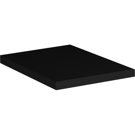 Waschtischplatte VANO – L20 × T40 cm – Mattschwarz – Aufsatz – Seitliches Abschlusselement