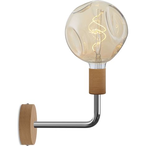 Lampe à abat-jour en bois Elle avec ampoule Bumped (1/4)