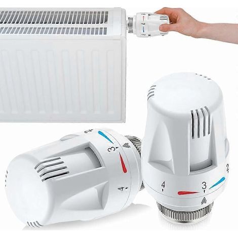 Cabezal de radiador termostático - Válvula de radiador - Válvula de radiador: 2 piezas - Cabezal de radiador termostático - Cabezal de repuesto - Termostato de radiador M30 x 1.5 (1/5)