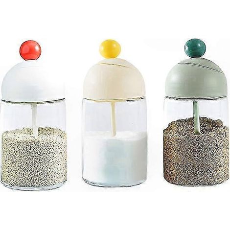 Set mit 3 Gewürzgläsern aus Glas mit Deckel, ideal für Camping und Outdoor-Aktivitäten (1/5)