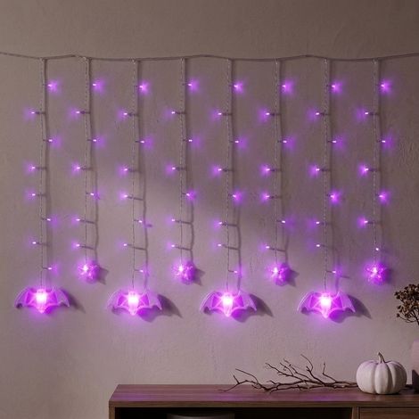 Hanging Haunted LED Bat Curtain Light (1/2)
