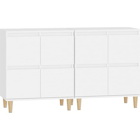 Sideboards 2 pcs White 60x35x70 cm Engineered Wood vidaXL (1/4)
