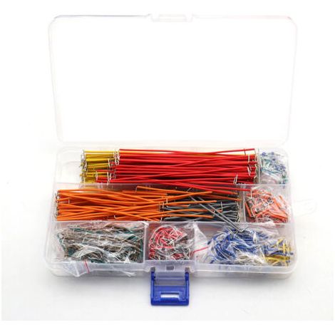 Sollbry 560pcs Fil de cavalier de planche à pain Kit de fil de câble de cavalier multicolore de planche à pain sans soudure Longueurs Assorties, Planche À Pain (1/5)