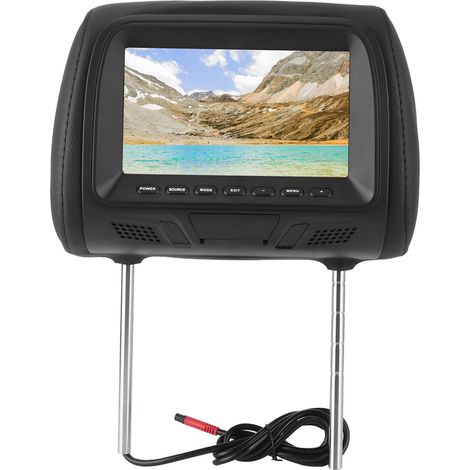 Écran LCD 7 pouces pour appuie-tête de voiture, lecteur multimédia MP5 avec port USB et amplificateur, moniteur vidéo arrière (1/5)