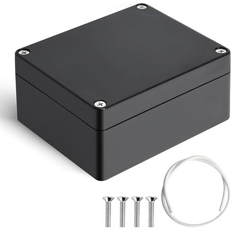 Waterproof Junction Box, Surface Mounted Electrical Box, Waterproof Outdoor Junction Box, ABS Plastic 115 x 90 x 55 mm, Black (1/5)