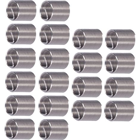 20 Pièces Insert Fileté M12 x 1,5, Kit de Réparation Filetage, Écrou Spirale pour Extension et Réparation