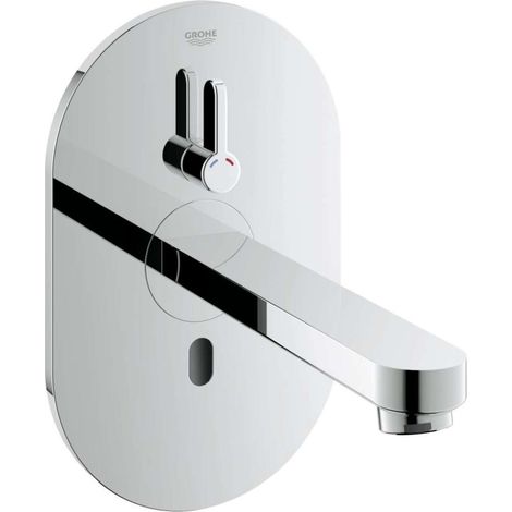 Grohe Eurosmart Cosmopolitan E Bluetooth Miscelatore elettronico per lavabo con comando ad infrarossi e limitatore di temperatura regolabile Cromo, 36412000 (1/2)