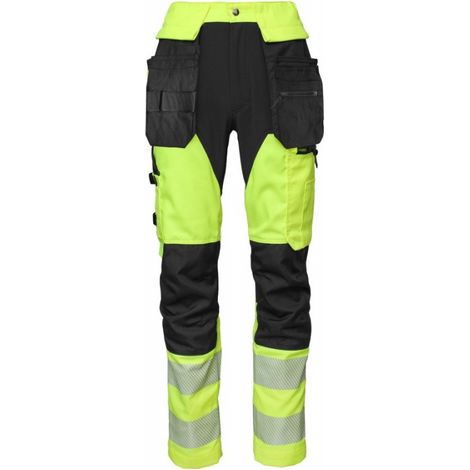 Pantalones de trabajo de alta visibilidad Urban Plus BoSafety, elásticos en 4 direcciones, clase 1, amarillos, talla 60 (1/4)