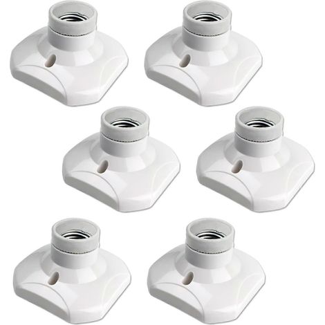 Adaptateur Angoily pour douilles de candélabre à culot moyen (4 pièces) - Vis carrée E27 en porcelaine (1/5)