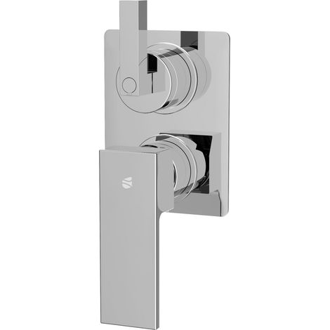 BERNSTEIN Grifo mezclador de ducha empotrado de pared Latón Cromado 2 salidas + cuerpo base, 10x22x6cm (AnxAlxPr), LAVOA Cromo