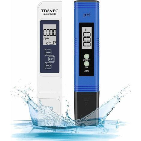 Ph Mètre, Eletorot Testeur ph Piscine 4 en 1 PH Metre Electronique TDS Metre de Qualité de l'eau et ph Test pour Potable Aquariums Hydroponie Piscine 1000 pcs (1/5)