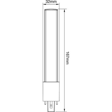 Lampe neon 2 pin 4.3W G23 hotte Roblin Faber G23-12EC003 Universel (1/2)