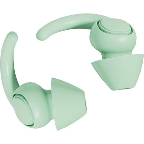 Bouchons d'oreilles en silicone souple, étanches pour natation, réduction de bruit, protection auditive, sommeil, dortoir, 7e génération. (1/5)