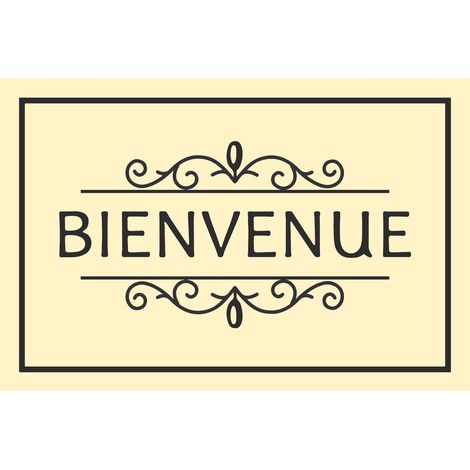 Tappeto Coco Stampato Benvenuto Beige 40x60cm - Btb