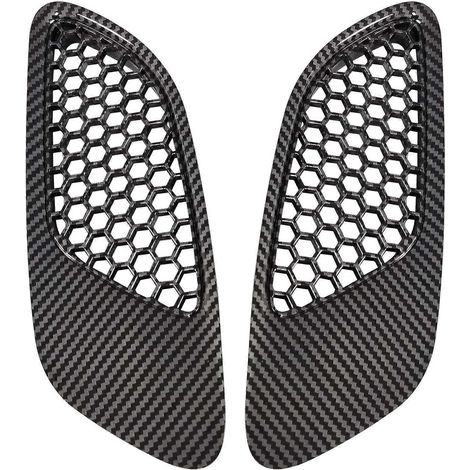 Lot de 2 grilles d'aération de capot moteur pour BMW E90 E91 E92 E93 M3, motif fibre de carbone (1/5)