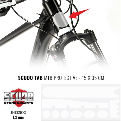 Kit Adesivo Protezione Telaio Mountain Bike Trasparente Unisex Adulto, 15 x 35 cm