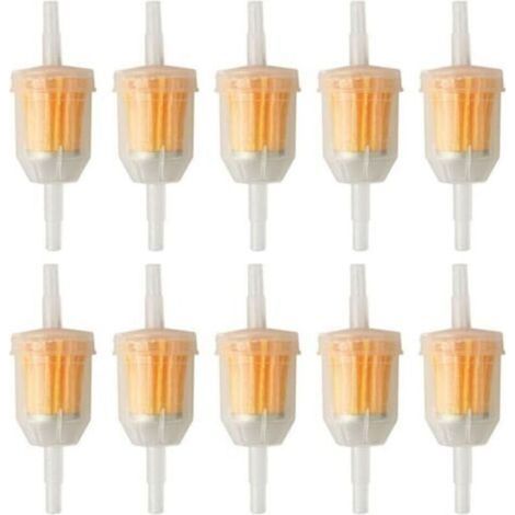 Lot de 10 filtres à carburant en ligne, 6 mm/8 mm, filtre à carburant universel, tube de filtre en ligne pour moto, scooter, moto, générateur, tondeuse à gazon (1/4)