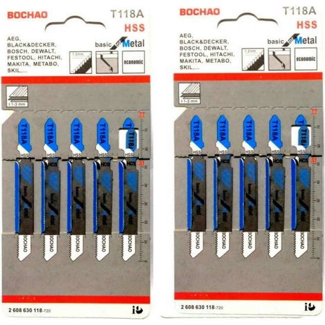 10x Lame seghetto alternativo per metallo plastiche pvc ecc taglio (1/3)