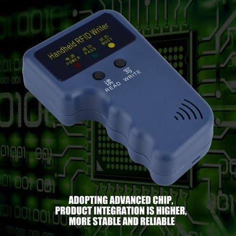 Lecteur de Carte Portatif 125KHz RFID Lecteur Écriture Copieur Duplicateur Copieur + 6pcs Écrite T5577 Cartes-Clés, pour 125Khz EM4100 / EM410X ID/Etiquette (1/4)