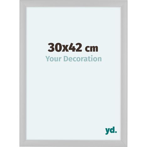 yd. - Cadre photo 30x42 - Blanc Brillant - MDF - Como (1/5)