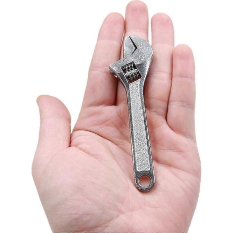 Mini clé à molette en acier, clé à fourche, porte-clés, réglable de 6,35 à 38,1 cm (2,5 à 15 pouces), cadeau D (1/3)