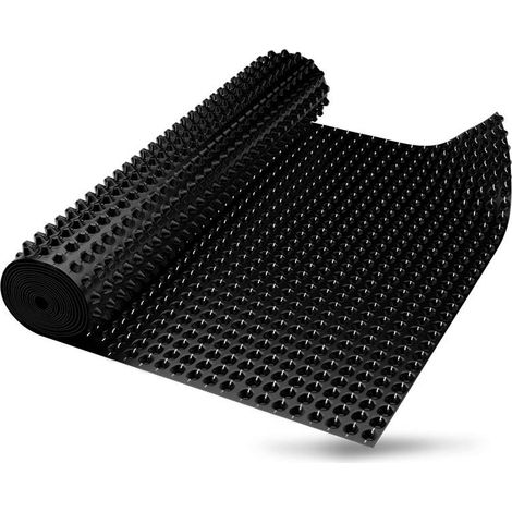 Artisanmat – Membrane d'étanchéité alvéolée 10m2 – 0,5m x 20m – Grammage 400 g/m² pour isolation verticale – Drainage optimal contre humidité