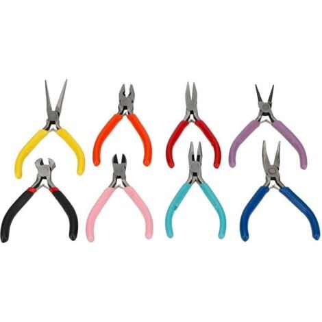 Ensemble de Mini Pinces Légères en Acier qualité, à Bec Long/rond/plat, Outil Ergonomique pour le Bricolage, les Montres électroniques, Traitement des Bijoux - (1/5)