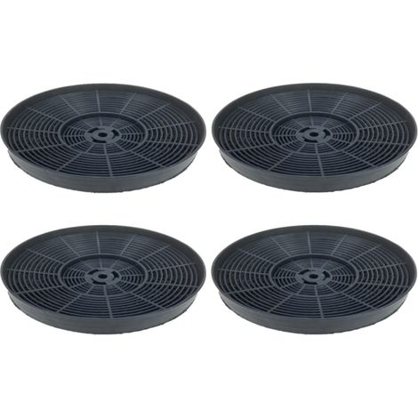Trade-Shop Aktivkohlefilter 175mm kompatibel mit PKM KHU 603X, DSH60BL, S23-60 ABPX, Duana, Ducia, S9039X, Yuna S5-80BBEX, Dunja, Duresa, Dusica - 4 Stück