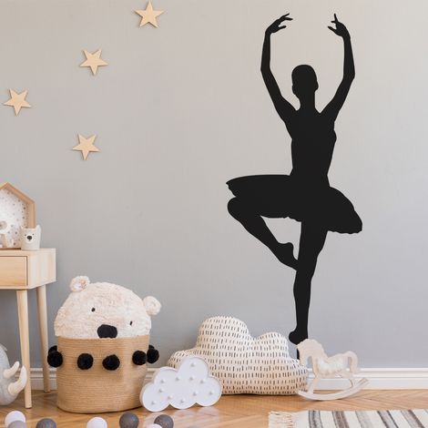 Sticker Mural - Danseuse - 67x172 cm - Noir (1/3)
