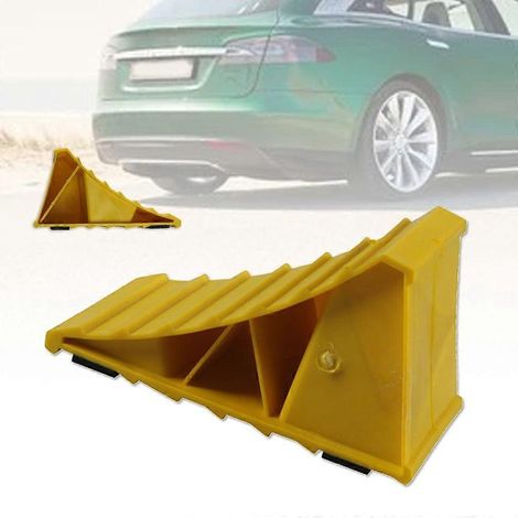 Cales de roue robustes pour pneus de camping-cars, remorques, voitures et camions. Bloc d'arrêt. (1/4)