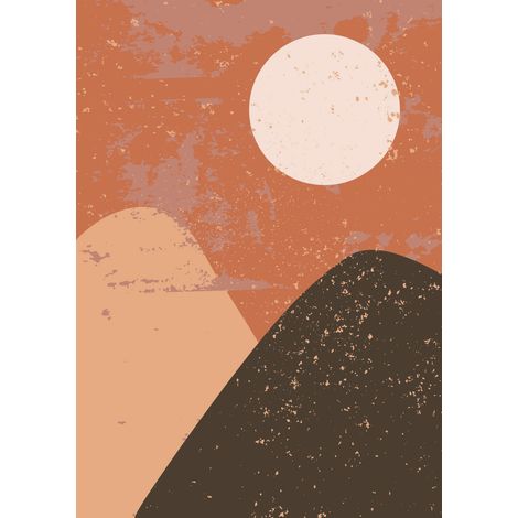 Papier peint panoramique - Paysage Boho - 130 cm x 184 cm (1/2)